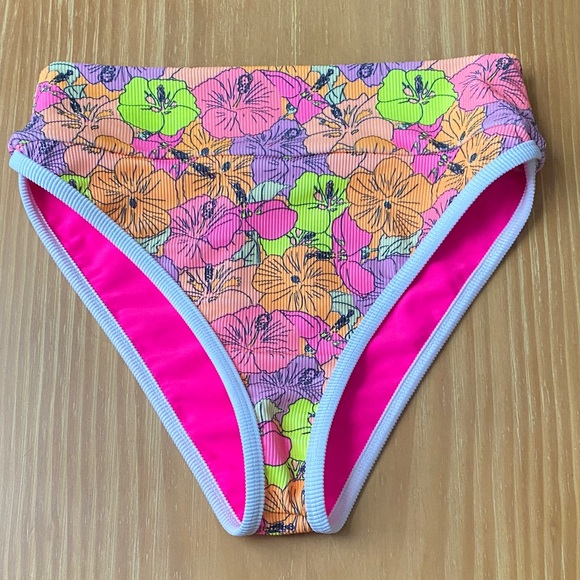 LainSnow Other - Lain Snow Kiawah Bikini Bottom High Waisted In Neon Bloom Medium